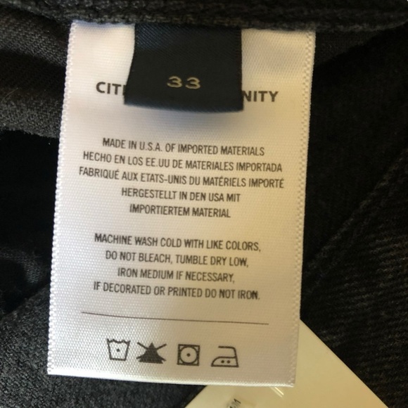 Citizens of Humanity Neve Relaxed Straight Black Jeans Sz 33 Obsidian NWT NEW - Picture 14 of 14